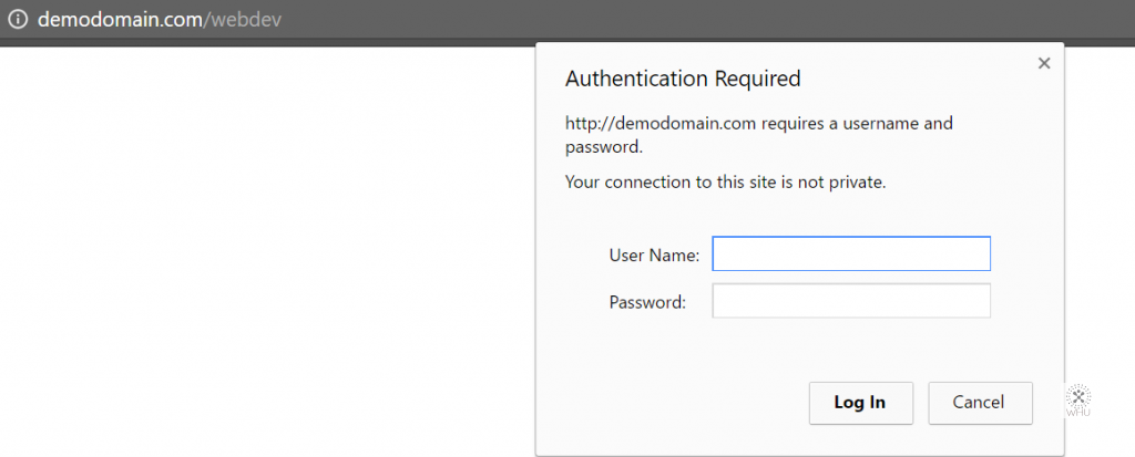 cpanel how to create a password protected folder
